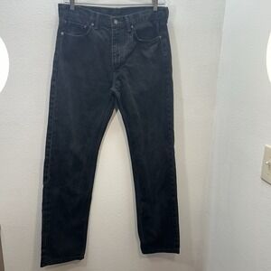 Levi's 505 Black Denim Jeans Mens 36x36 Regular Fit Straight Leg